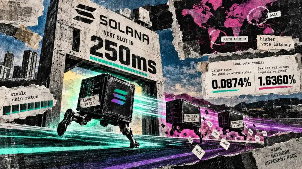 Solana’s 250ms data show a gap in vote credits by stake Solana's 250ms data show a gap in vote credits by stake
